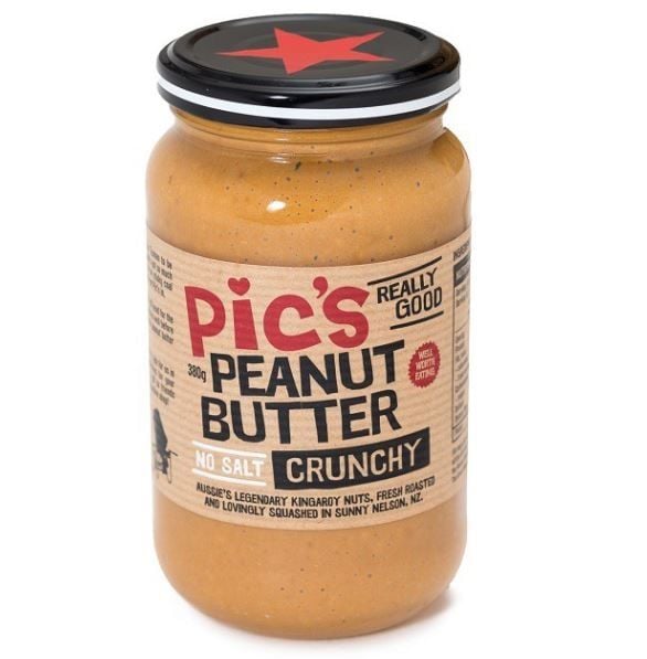  Bơ đậu phộng nghiền hạt không muối Pic's PEANUT 380G - Pic's Peanut Butter Crunchy (No Salt) 380g 