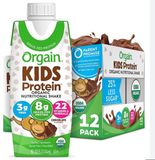  Thùng 12 Hộp Sữa nước Protein hữu cơ Orgain Kids Protein Vị Socola 244ml x 12 