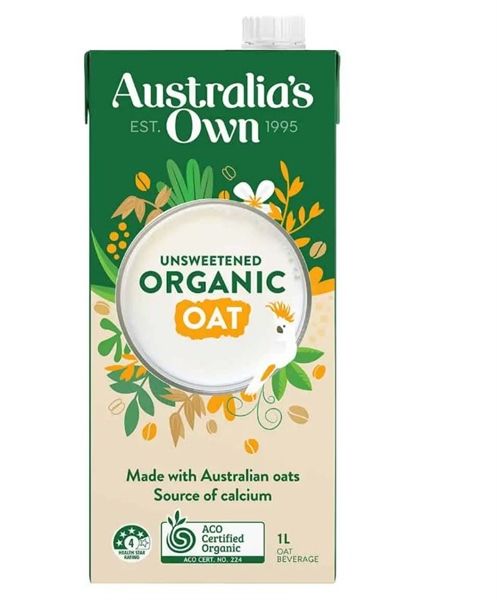  Thùng 8 Hộp Sữa Yến Mạch Không Đường Unsweetened l Australia's Own 1L 