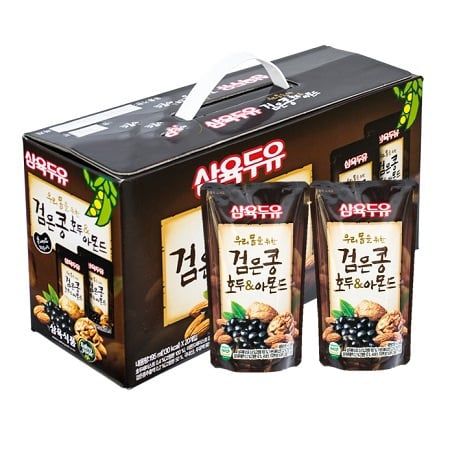  Sữa hạt óc chó hạnh nhân đậu đen Hàn Quốc (20 gói x 195 ml) 