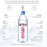  Thùng 24 chai nước khoáng thiên nhiên Evian 500ml (500ml x 24) 