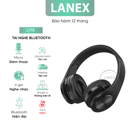 Tai Nghe Bluetooth Lanex Lt13 Headphone V5.0 Có Mic