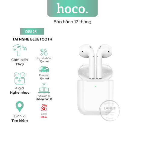 Tai Nghe Bluetooth Hoco Des23 Cảm Ứng 2 Bên Tws V5.1 Có Mic Định Vị