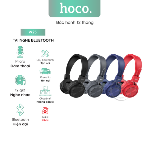 Tai Nghe Bluetooth Hoco W25 Headphone V5.0 Có Mic