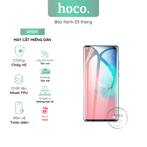 Máy Cắt Miếng Dán Hoco Gf003 Miếng Dán Tpu Bảo Vệ Mặt Trước Điện Thoại 1 Hộp 50 Miếng