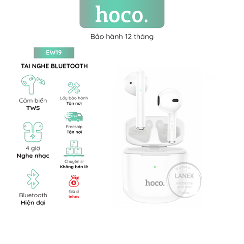 Tai Nghe Bluetooth Hoco Ew19 Cảm Ứng 2 Bên Tws V5.3 Có Mic