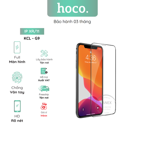 Kính Cường Lực Hoco G9 Ip Xr / 11 Full Màn Hình