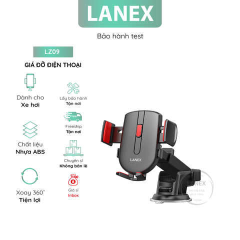 Giá Đỡ Điện Thoại Lanex Lz09 Trên Xe Hơi Nhựa Abs