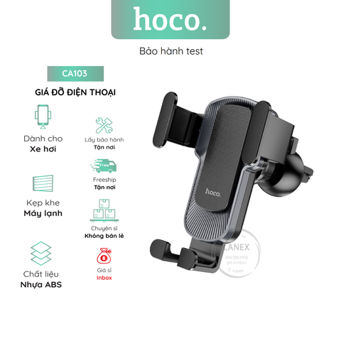 Giá Đỡ Điện Thoại Hoco Ca103 Trên Xe Hơi Nhựa Abs + Silicone