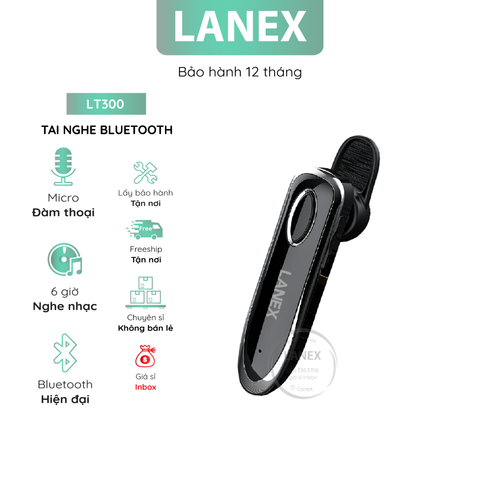 Tai Nghe Bluetooth Lanex Lt300 1 Bên V5.0 Có Mic