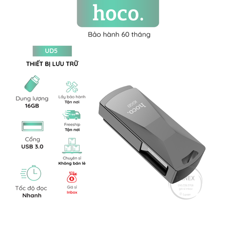 Thiết Bị Lưu Trữ Hoco Ud5 16G Usb 3.0 Hợp Kim Kẽm