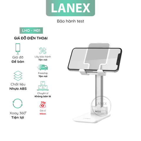 Giá Đỡ Điện Thoại Lanex Lho - M01 Để Bàn Nhựa Abs