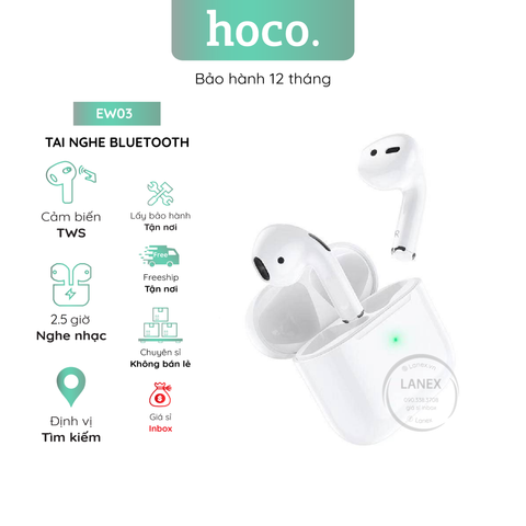 Tai Nghe Bluetooth Hoco Ew03 Cảm Ứng 2 Bên Tws V5.0 Có Mic Định Vị Original