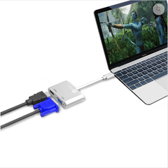 Mazer Mini Display Port to HDMI (4k/30Hz)+VGA Dual Display Adapter