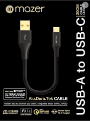 Mazer USB-A to USB-C 3.1A Fast Charge Cable-0.2M