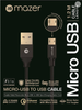 Mazer Micro-USB Reversible 3.1A Fast Charging Cable-1.2M