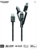 Multi-Tips Rugged.Tek.II 1.5M USB to Lightning+Micro USB+USB-C Cable