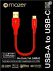 Mazer USB-A to USB-C 3.1A Fast Charge Cable-0.2M