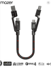 Multi-Tips Rugged.Tek.II 18CM USB-A+USB-C to Micro USB+USB-C Cable