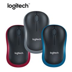 Logitech Mouse-LOGITECH WIRELESS MOUSE M185 GREY/ BLUE/ RED