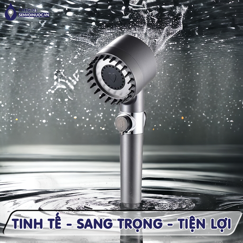 Tay sen nhựa ABS mạ crom, tay sen chỉnh chế độ nước TS-30