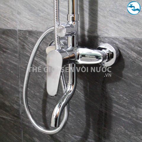 Sen tắm đứng nóng lạnh Đồng Mạ Crom Sandra SD-034