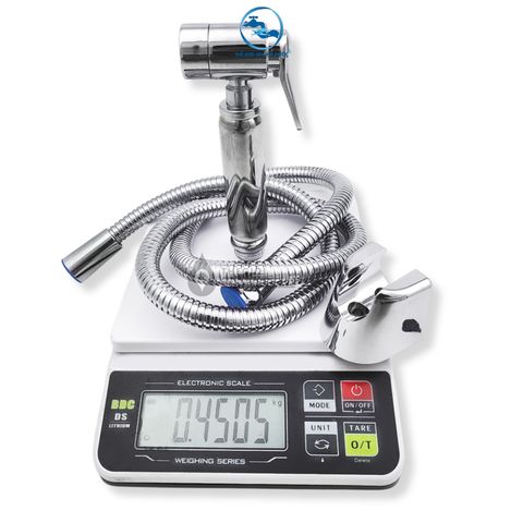 Bộ Xịt Vệ Sinh CREVA Chất Liệu Đồng Thau Mạ Crom Bóng, Dây Ruột Bố Chịu Áp Nước Lớn - VX-08