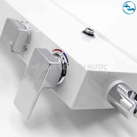 Sen tắm đứng nóng lạnh Đồng Mạ Crom kệ nhựa Sandra SD-048S