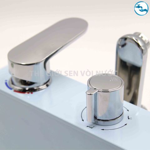 Sen tắm đứng nóng lạnh Đồng Mạ Crom kệ nhựa Sandra SD-047S