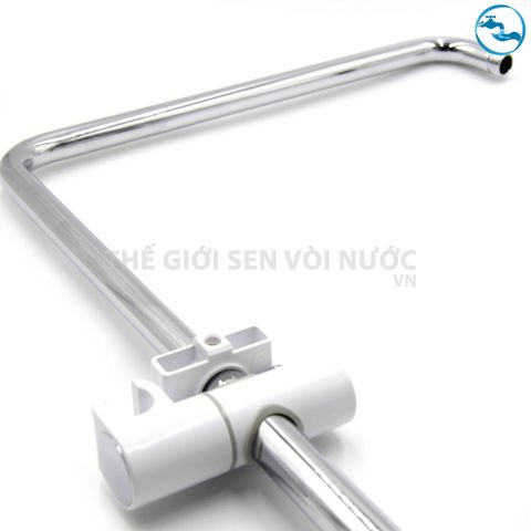 Sen tắm đứng nóng lạnh Đồng Mạ Crom kệ nhựa Sandra SD-046S