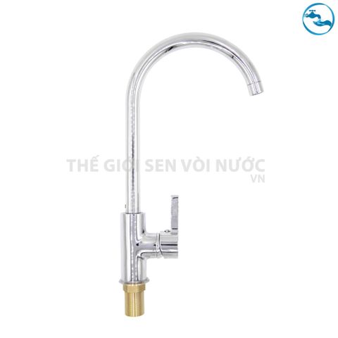 Vòi rửa chén nóng lạnh Đồng Mạ Crom Sandra SD-332