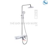 Sen tắm đứng nóng lạnh Đồng Mạ Crom kệ nhựa Sandra SD-046S