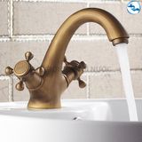 Vòi Lavabo nóng lạnh Đồng Giả Cổ Sandra SD-268