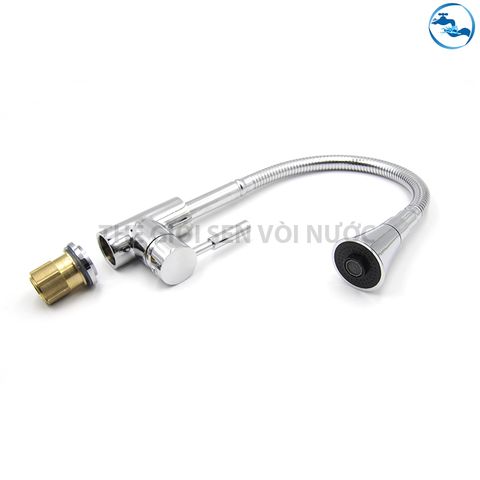 Vòi rửa chén nóng lạnh Đồng Mạ Crom Sandra SD-335