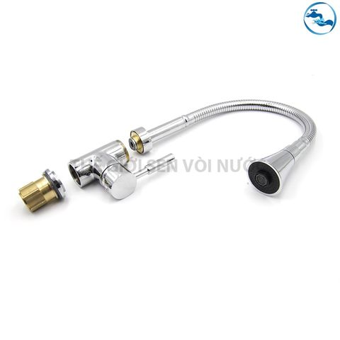 Vòi rửa chén nóng lạnh Đồng Mạ Crom Sandra SD-335