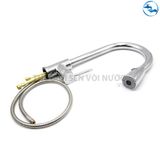 Vòi rửa chén nóng lạnh dây rút Đồng Mạ Crom Sandra SD-338