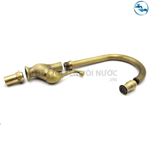 Vòi rửa chén nóng lạnh Đồng Giả Cổ Sandra SD-343