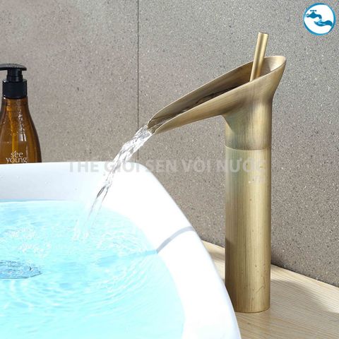 Vòi Lavabo nóng lạnh Đồng Giả Cổ Sandra SD-243