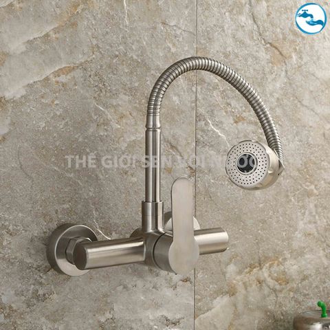 Vòi rửa chén nóng lạnh INOX 304 Sandra SD-308S