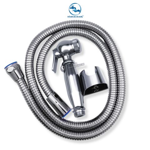 Bộ Xịt Vệ Sinh CREVA Đồng Mạ Crom Cao Cấp, Dây Ruột Bố Chịu Được Áp Lực Nước Lớn - VX-06