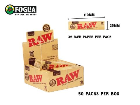 RAW CLASSIC KING SIZE SLIM PAPERS