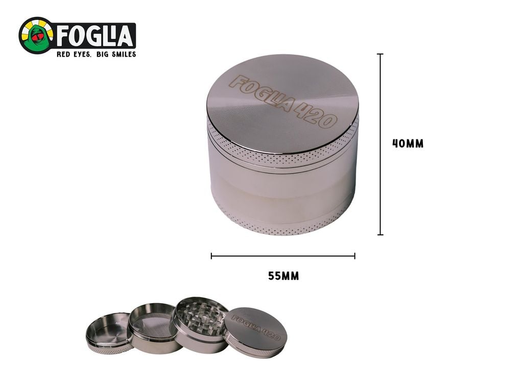 Grinder Classic Foglia Silver 55mm