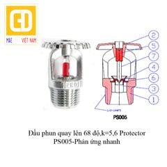 Đầu phun chữa cháy quay lên Spinkler phản ứng nhanh - Protector