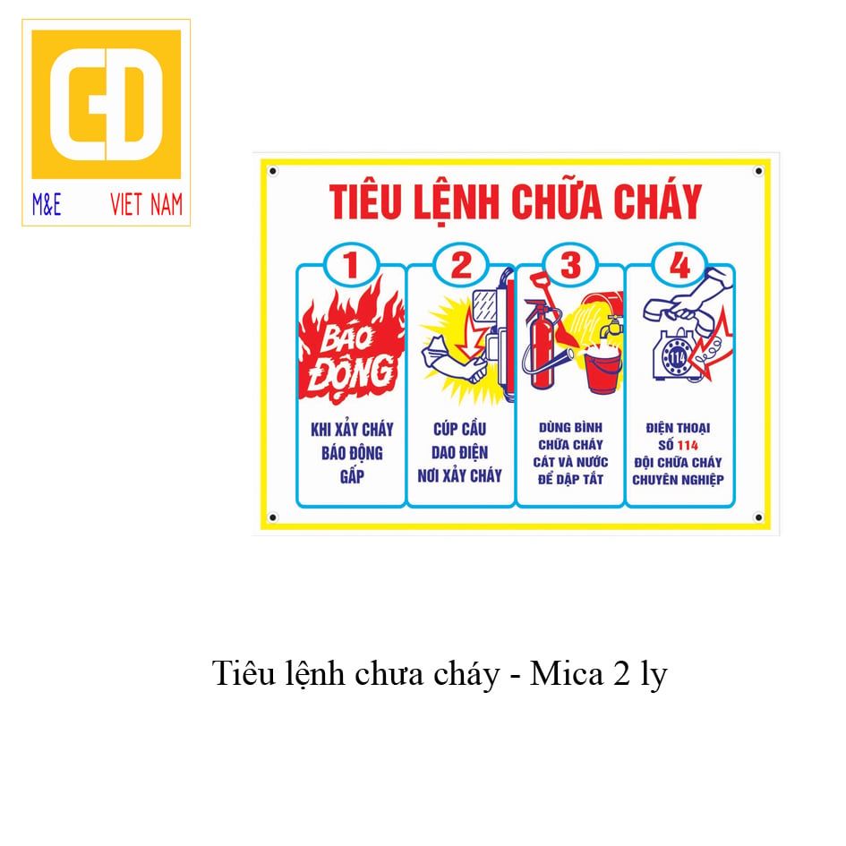 Bảng tiêu lệnh phòng cháy chữa cháy