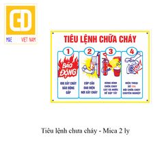 Bảng tiêu lệnh phòng cháy chữa cháy