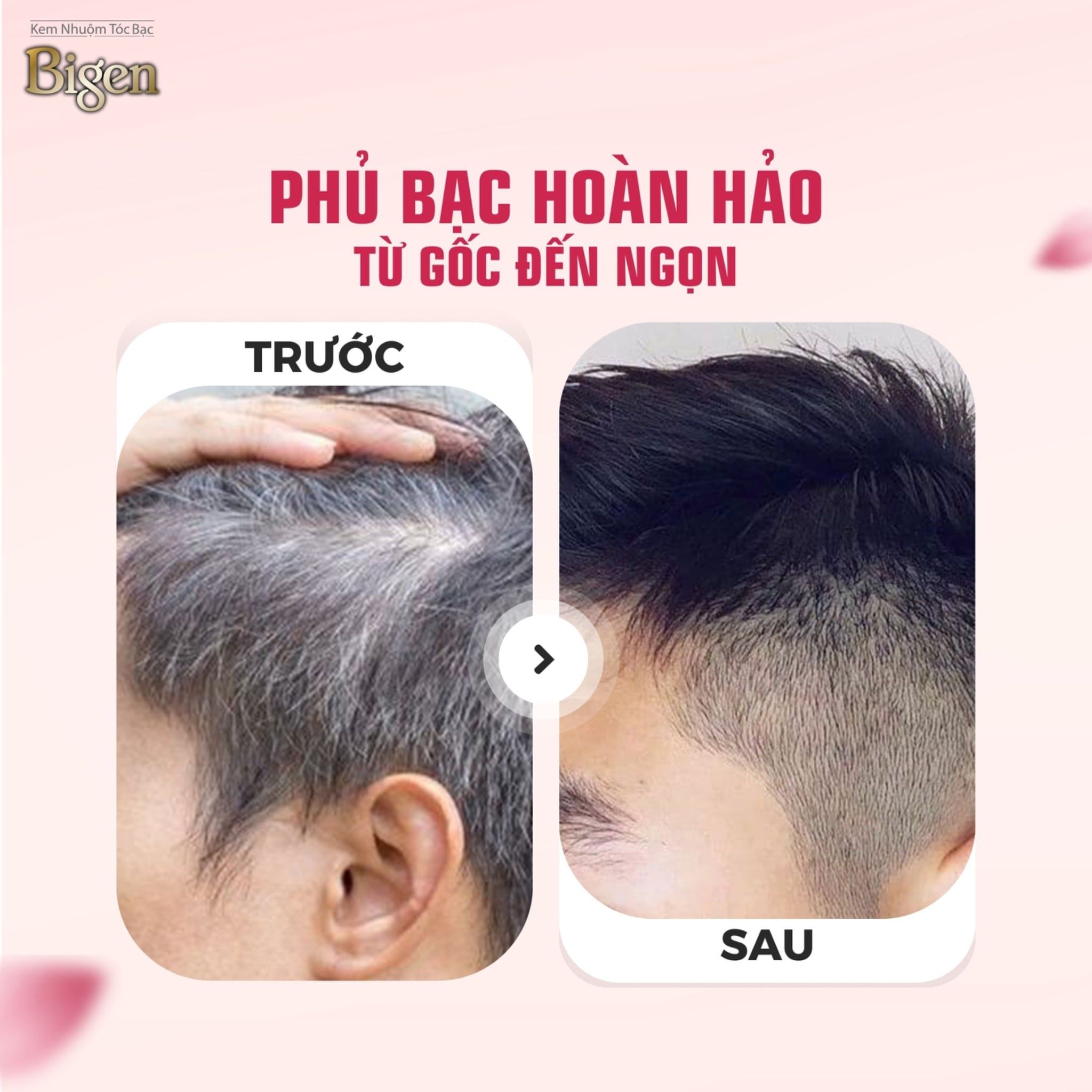  Thuốc Nhuộm Tóc Phủ Bạc Nam Tại Nhà Bigen Men - Phủ Bạc Thảo Dược, Dưỡng Tóc Mềm Mượt 80ml 