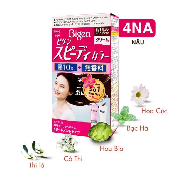  Nhuộm Phủ Bạc Nội Địa Nhật Bigen Nhật 4NA - Nâu 