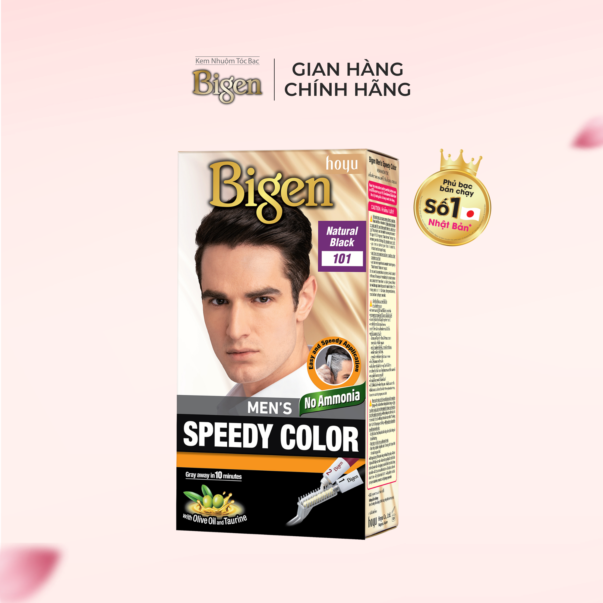  Thuốc Nhuộm Tóc Phủ Bạc Nam Tại Nhà Bigen Men - Phủ Bạc Thảo Dược, Dưỡng Tóc Mềm Mượt 80ml 