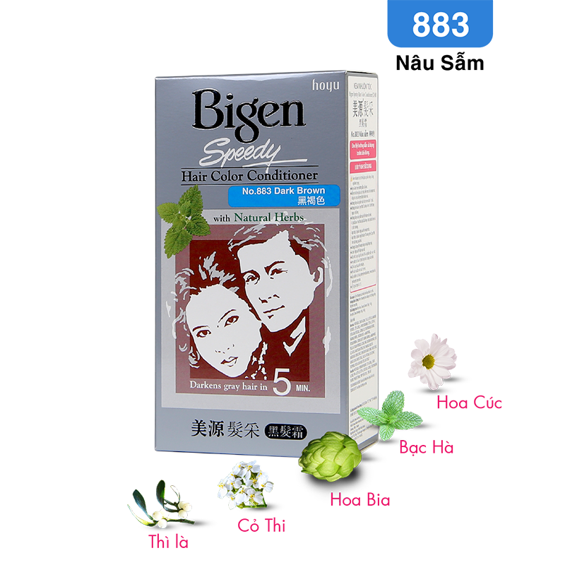  Bigen Xám 883 -  Nâu Sẫm 