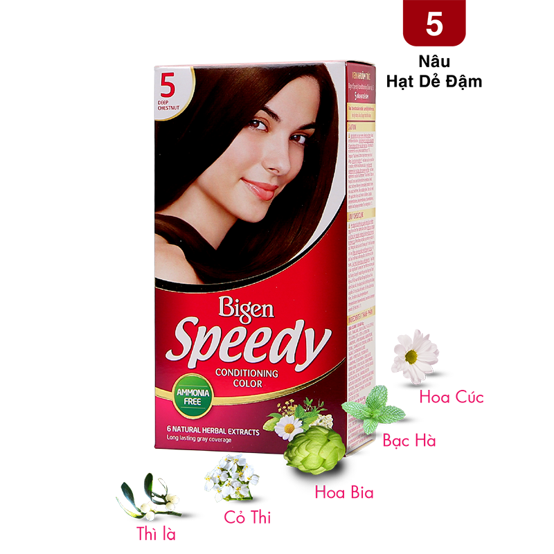  Bigen Speedy Số 5 - Nâu Hạt Dẻ Đậm 